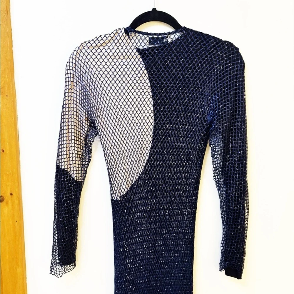 New Tory Burch Sequined ColorBlock Dress